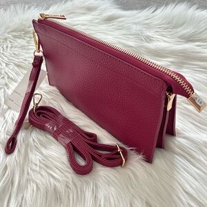 NWT Faux Leather Convertible Clutch